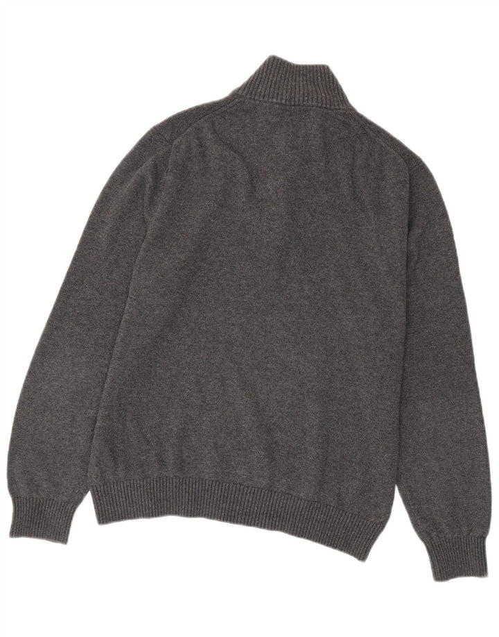 NAUTICA Jersey Hombre con Cremallera y Cuello de Algodón Gris Medio