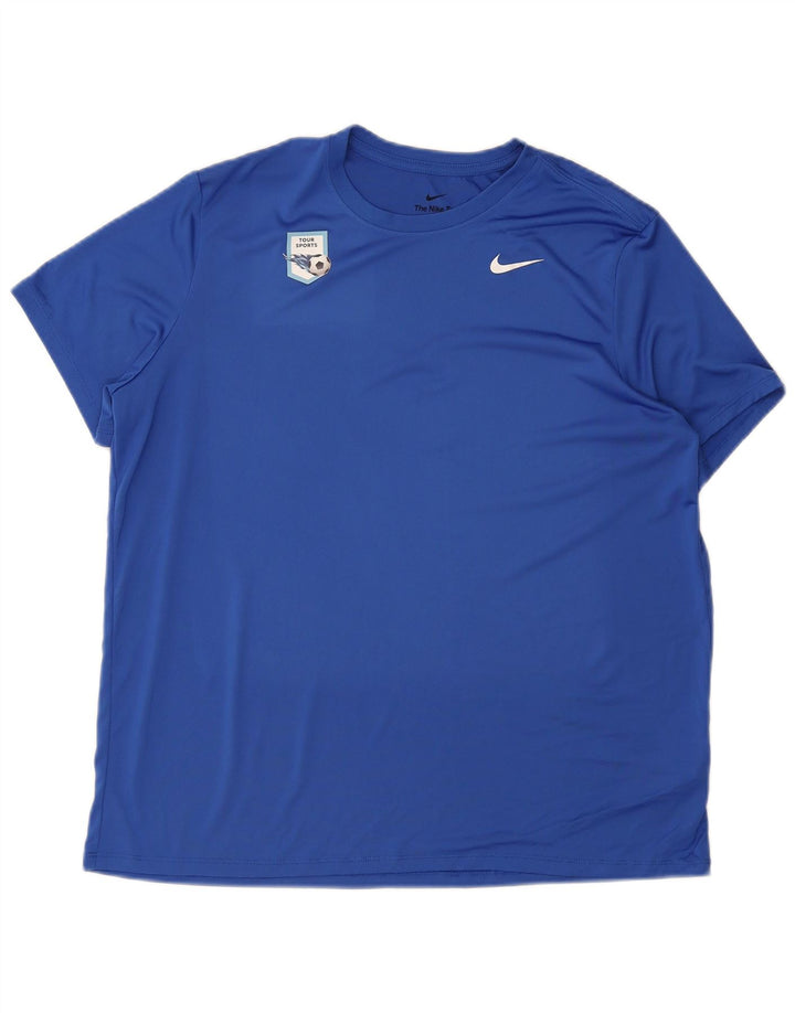 Camiseta Nike Dri Fit para hombre Top XL Poliéster azul
