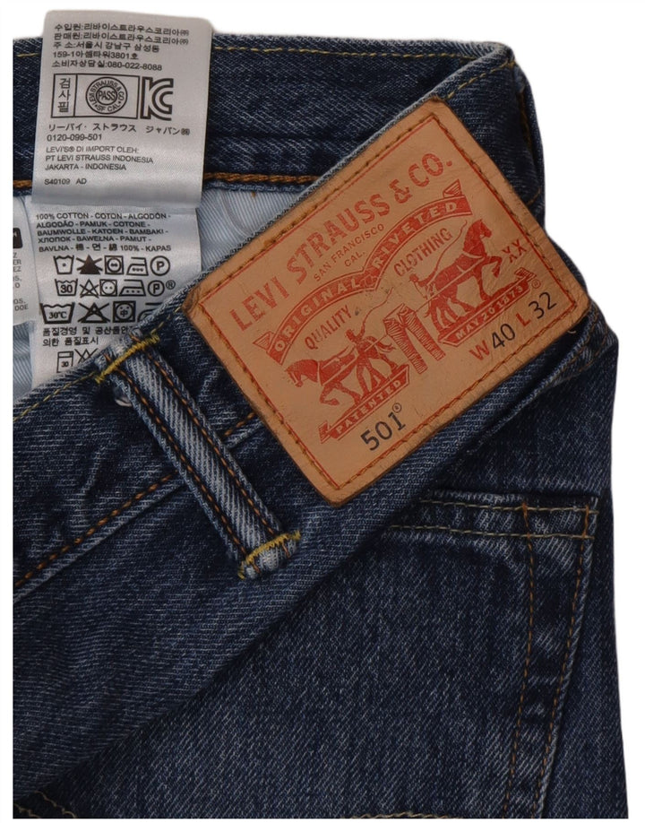 Levi's Hombre 501 Vaqueros Rectos W40 L32 Algodón Azul