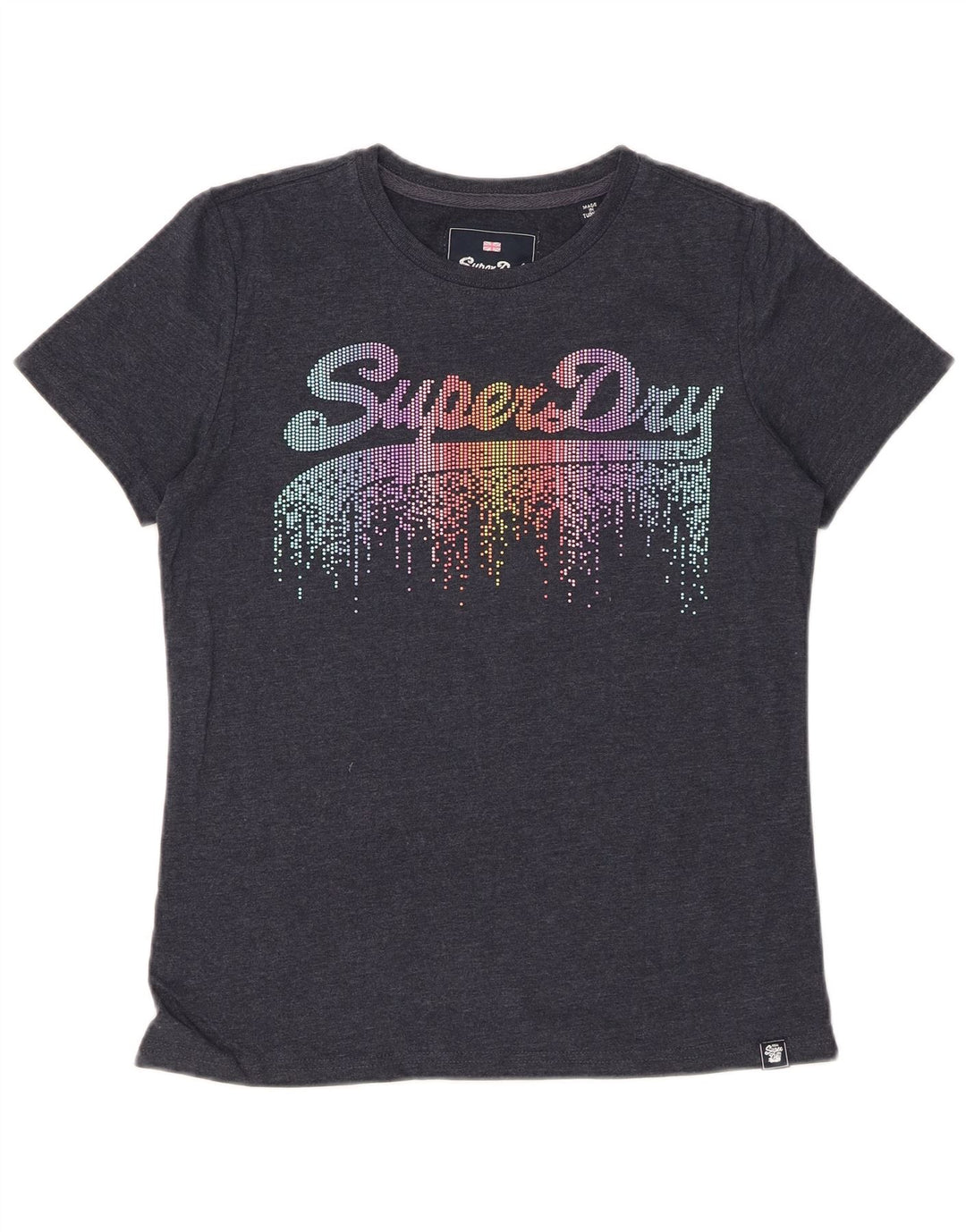 SUPERDRY Camiseta gráfica para mujer Top UK 10 Small Grey