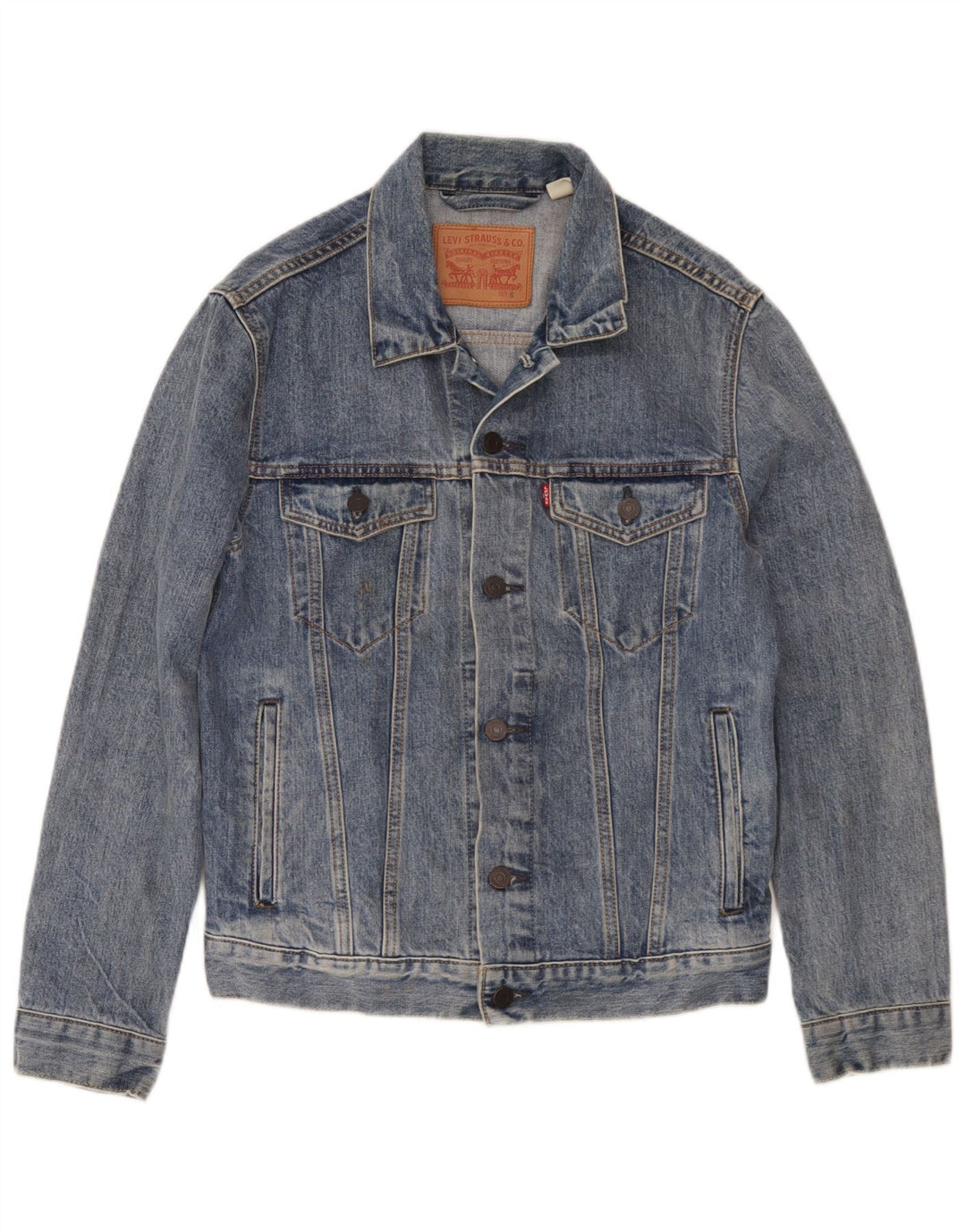Levi's Chaqueta vaquera para mujer UK 10 Small Blue Cotton