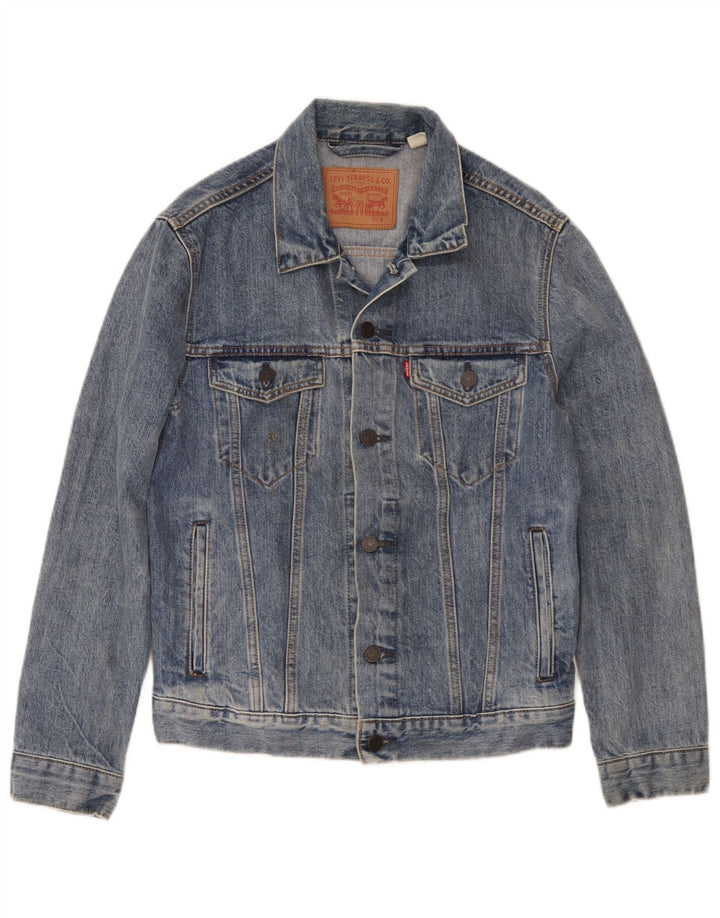 Levi's Chaqueta vaquera para mujer UK 10 Small Blue Cotton