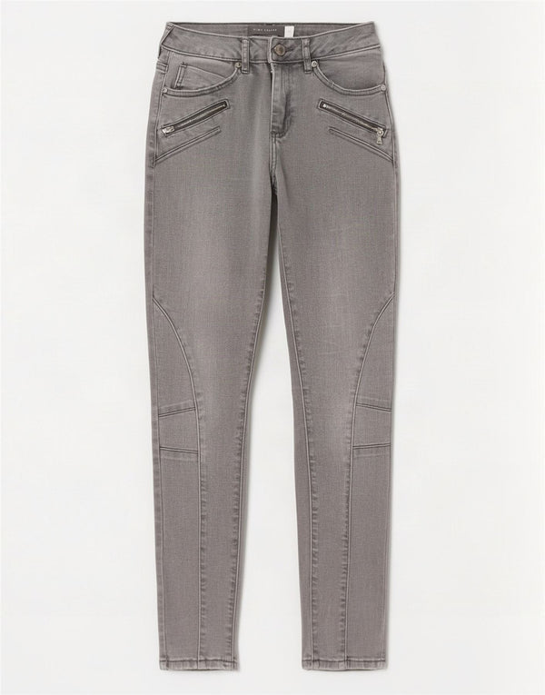 MINT VELVET Vaqueros pitillo para mujer UK 8 Small W26 L26 Algodón gris
