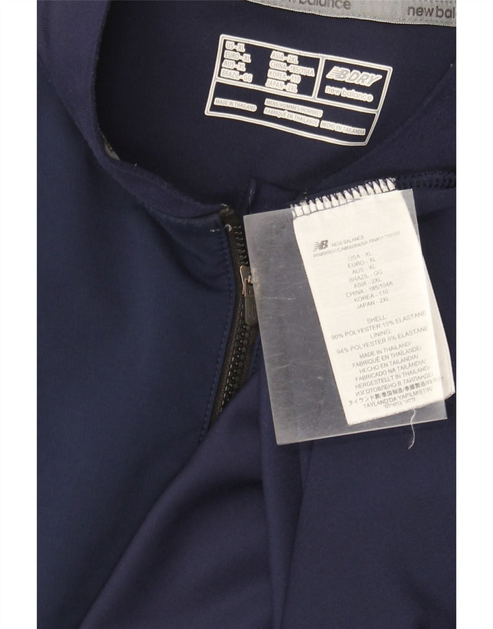 New Balance Hombre Chándal Top Chaqueta XL Azul Marino Poliéster