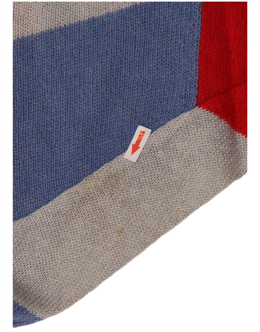 Vintage hombres cuello redondo jumper suéter pequeño multicolor Argyle/Diamond