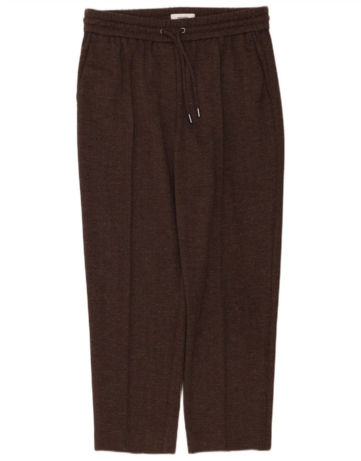 Pantalones de chándal para mujer Reiss UK 42 Algodón en espiga marrón medio