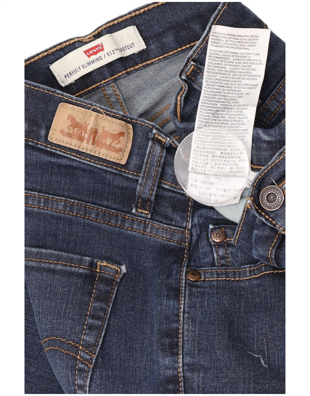 Levi's Mujer 512 Vaqueros Bootcut Perfectamente Adelgazantes W31 L30 Algodón Azul