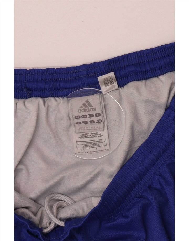 Adidas - Pantalones cortos deportivos para hombre, talla 36, poliéster azul grande