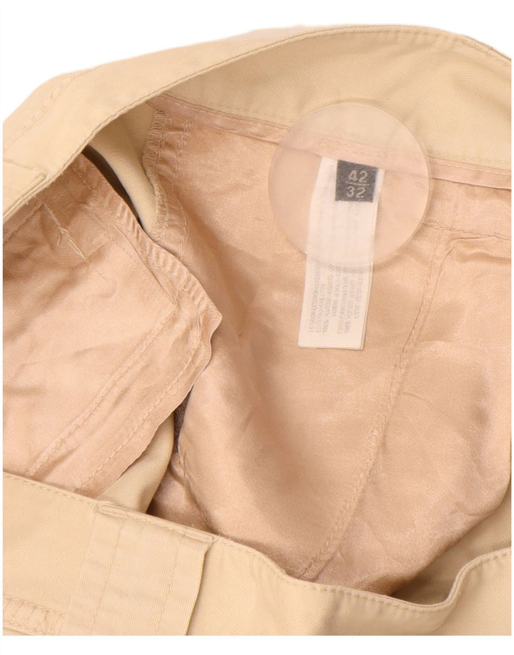 MASSIMO DUTTI Pantalón chino recto para mujer EU 42 Large W32 L33 Beige