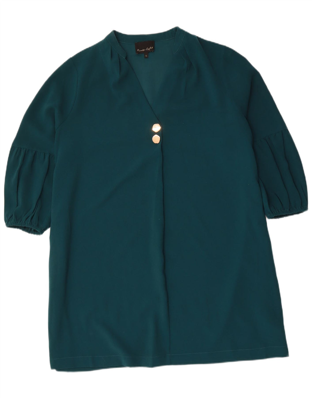 PHASE EIGHT Blusa extragrande de manga 3/4 para mujer UK 40 XL Verde