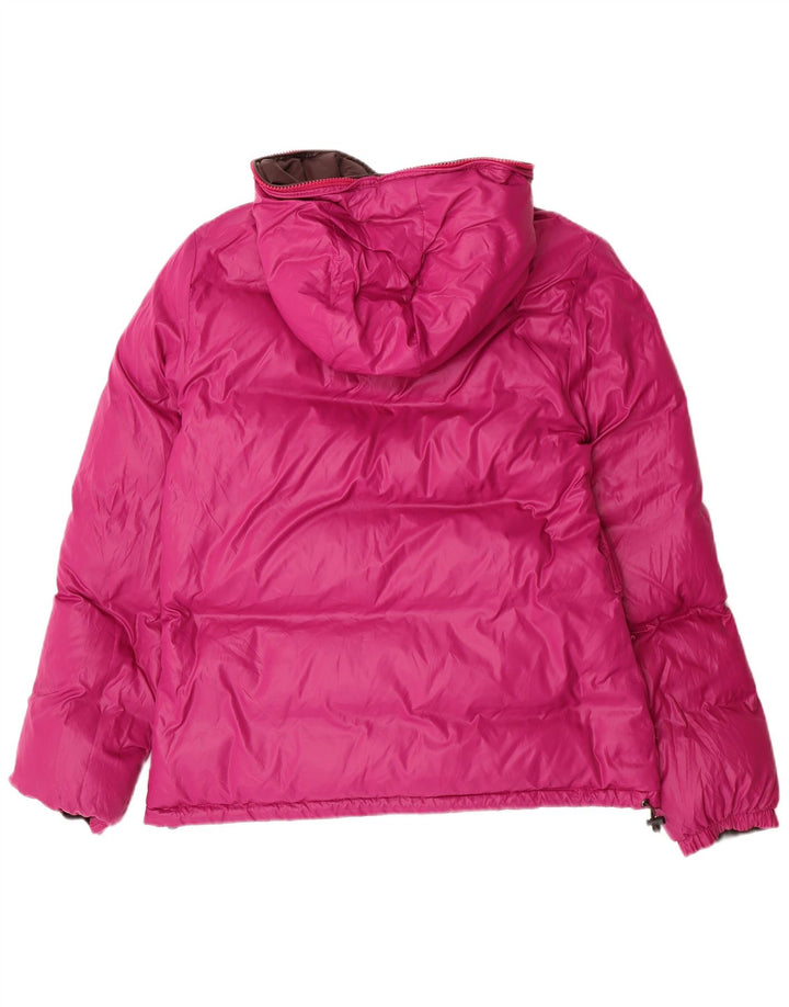 NORTH SAILS Womens Hooded Reversible Padded Jacket UK 16 Large Brown