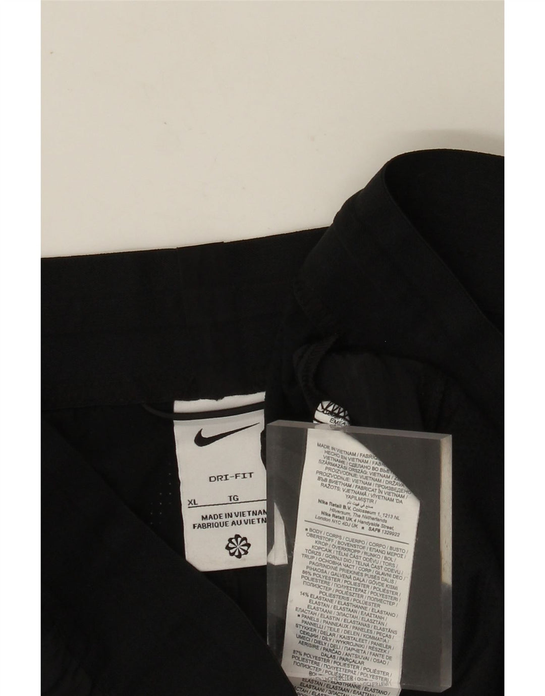 NIKE Pantalones cortos deportivos Dri Fit para mujer UK 40 XL Poliéster negro
