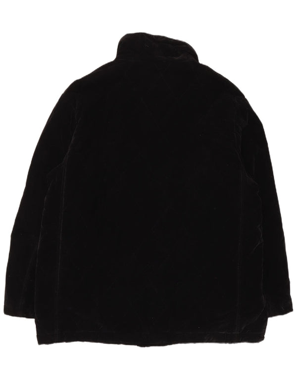 Trussardi Chaqueta cortavientos acolchada para hombre IT 54 2XL Algodón negro