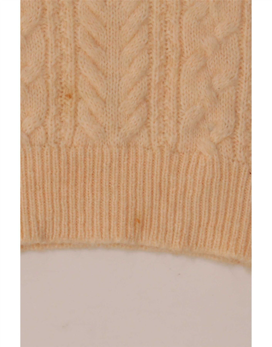 Zara - Jersey con cuello redondo para mujer, talla 40, talla grande, color beige