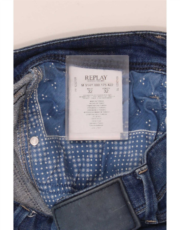 Vaqueros ajustados para hombre Replay W32 L32 Algodón azul