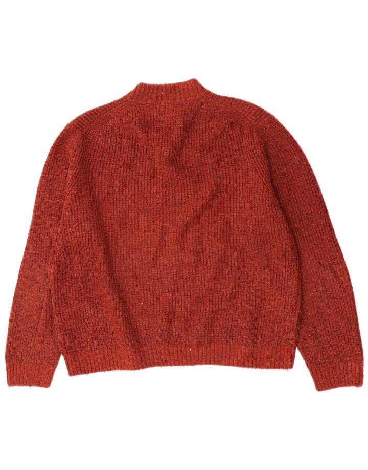 Marks & Spencer Suéter con Cuello Alto para Hombre XL Acrílico Rojo