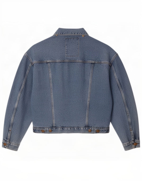 Vintage hombres chaqueta de mezclilla Reino Unido 40 algodón azul grande