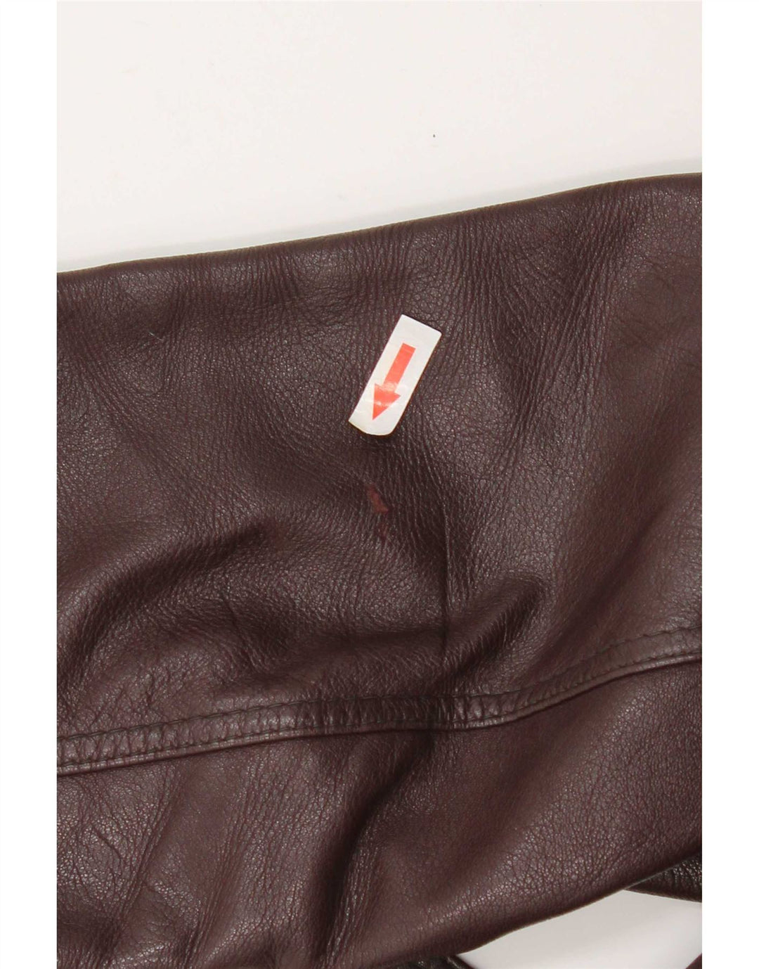 Vintage mujer cuero abrigo Reino Unido 14 cuero burdeos medio