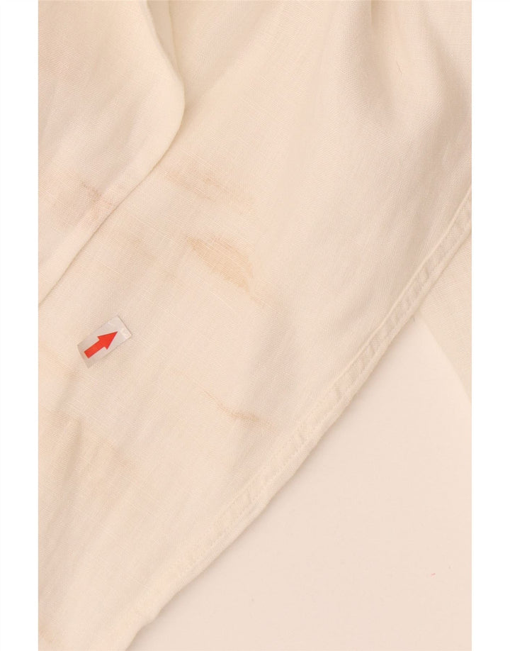 Camisa Roccobarocco para hombre grande blanca