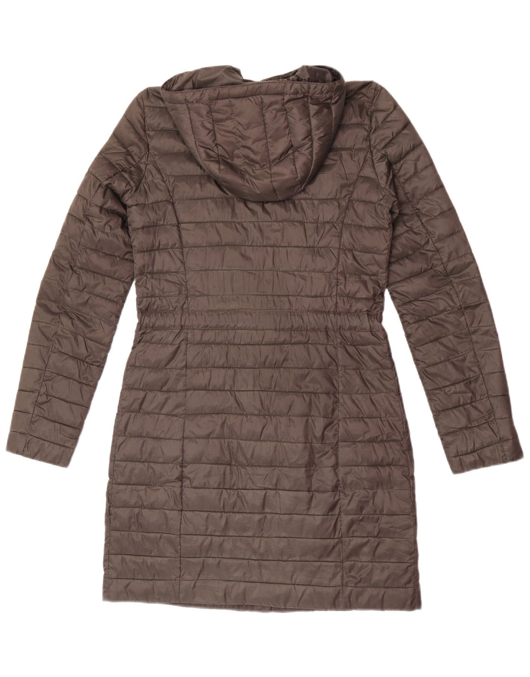 Massimo Dutti Abrigo Acolchado Con Capucha Mujer UK 40 Small Caqui Poliéster