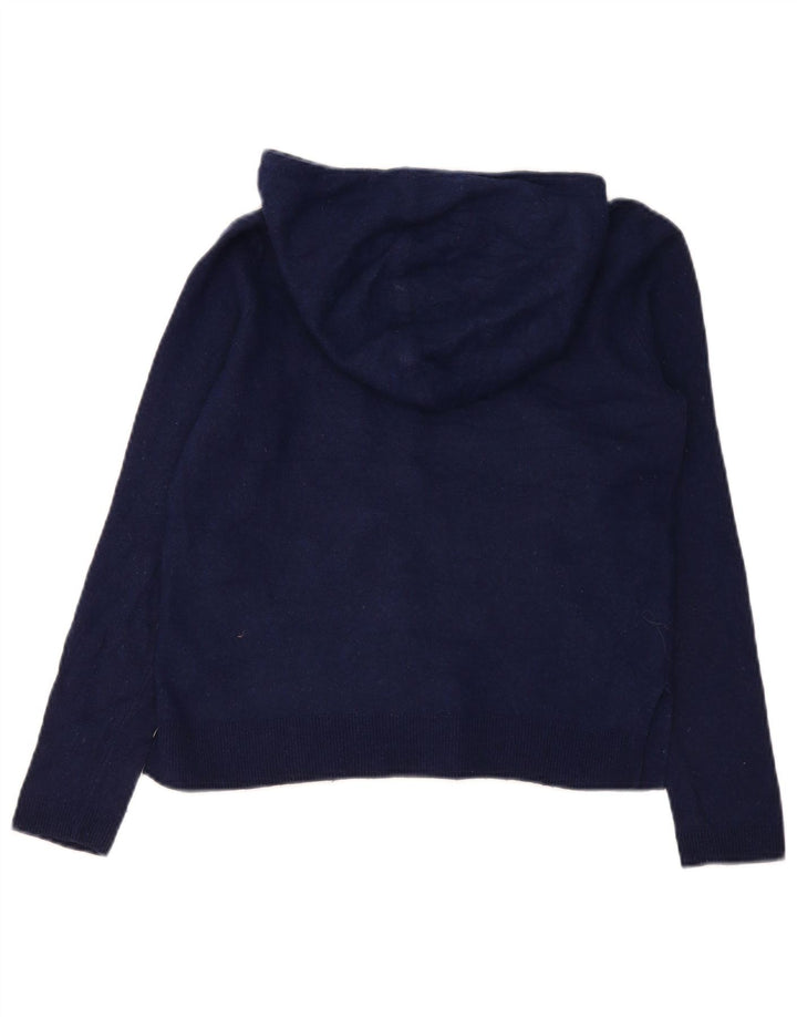 Massimo Dutti Jersey con Capucha para Mujer UK 10 Small Azul Marino Lana