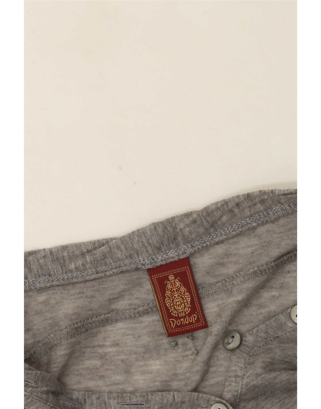 Dondup Top Mujer Manga Larga UK 8 Pequeño Gris Moteado