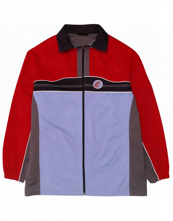 Campagnolo Hombre Chándal Top Chaqueta XL Rojo Colorblock Poliéster