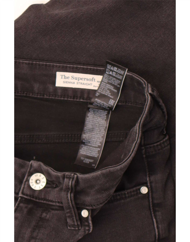 Marks & Spencer Jeans rectos Sienna para mujer UK 12 Medium W30 L30 Negro