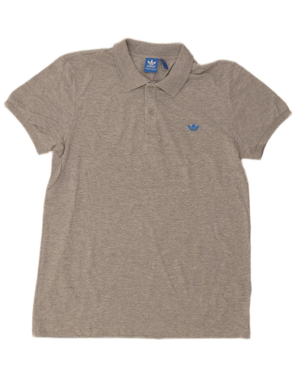 Polo Adidas Hombre Grande Gris Algodón