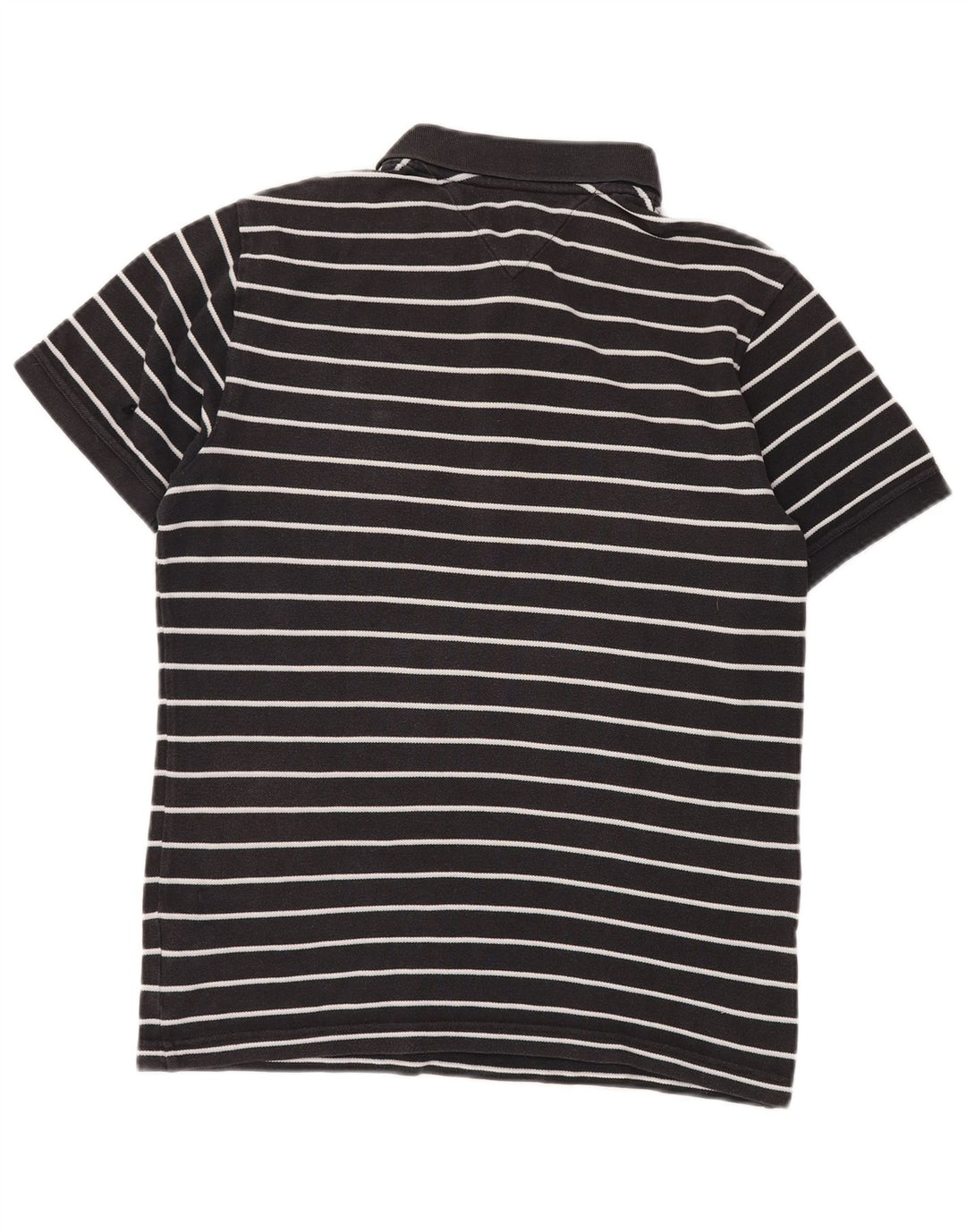 TOMMY HILFIGER Polo para hombre de algodón a rayas negro mediano
