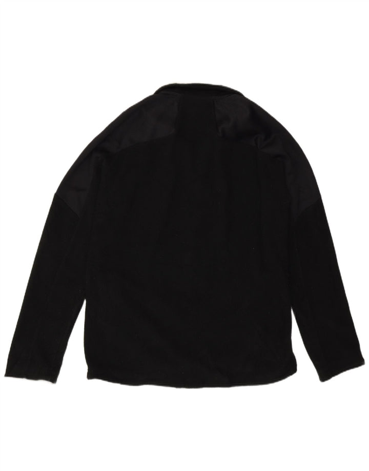Reebok - Jersey de forro polar para niños, talla grande, color negro, 12-13 años
