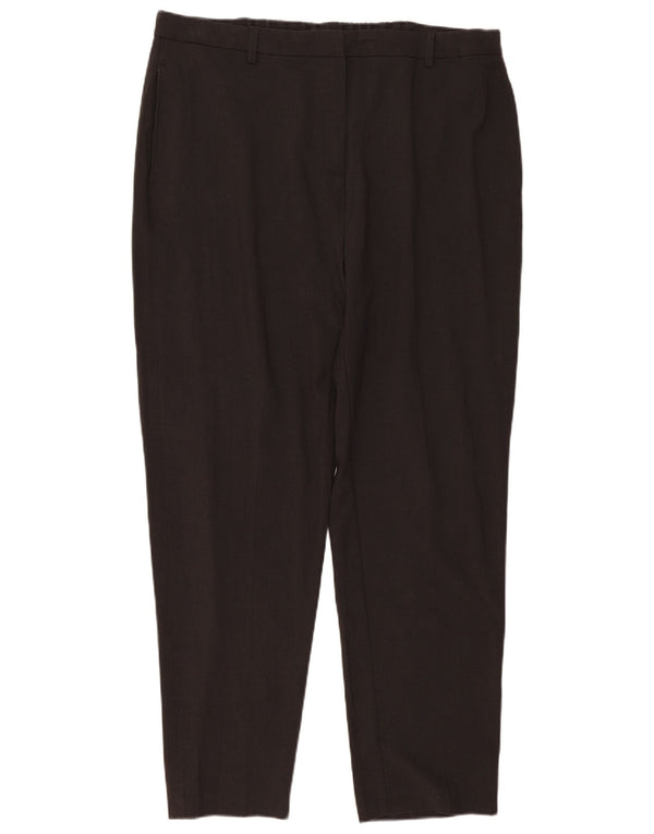 Marks & Spencer Pantalones de traje de cintura alta para mujer UK 20 2XL W40 L31 Gris