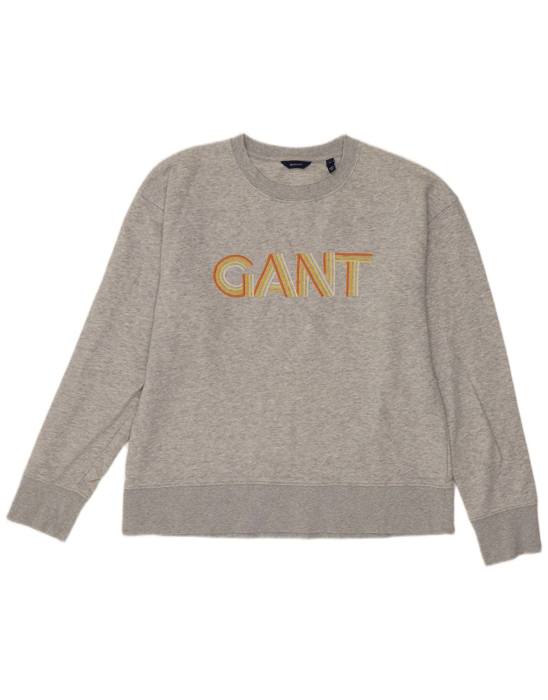 Gant Sudadera Gráfica para Mujer Jersey UK 44 Algodón Gris Medio