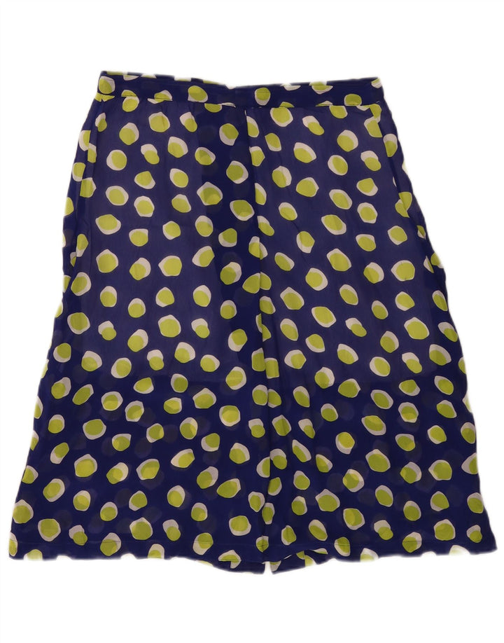 Vintage mujer A-Line falda W30 medio azul marino manchado