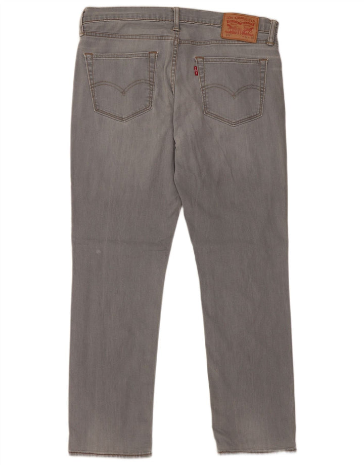 Levi's Hombre 511 Slim Jeans W34 L30 Algodón Gris