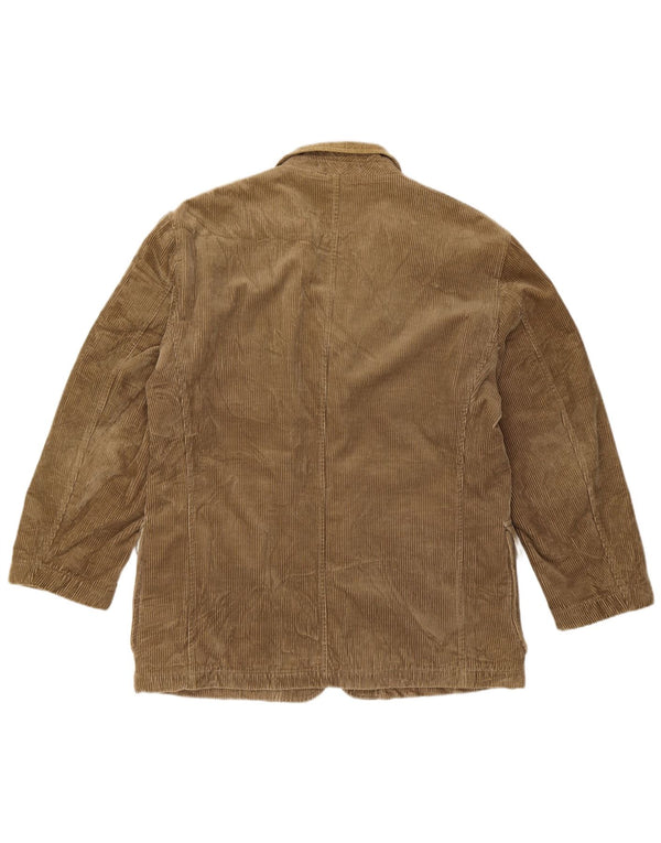 BENETTON Chaqueta de pana para hombre IT 50 Large Beige Cotton