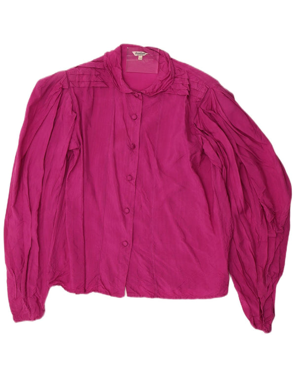 Blusa vintage de manga larga para mujer IT 44 Rosa medio