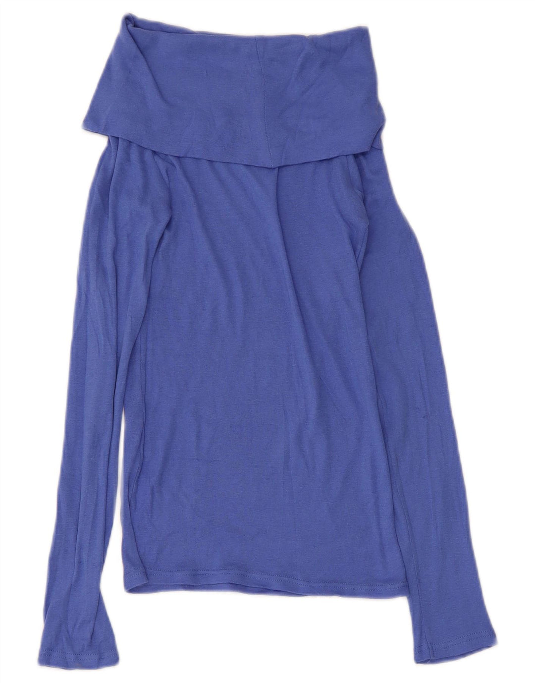Zara Top con cuello vuelto y manga larga para mujer UK 8 Small Azul
