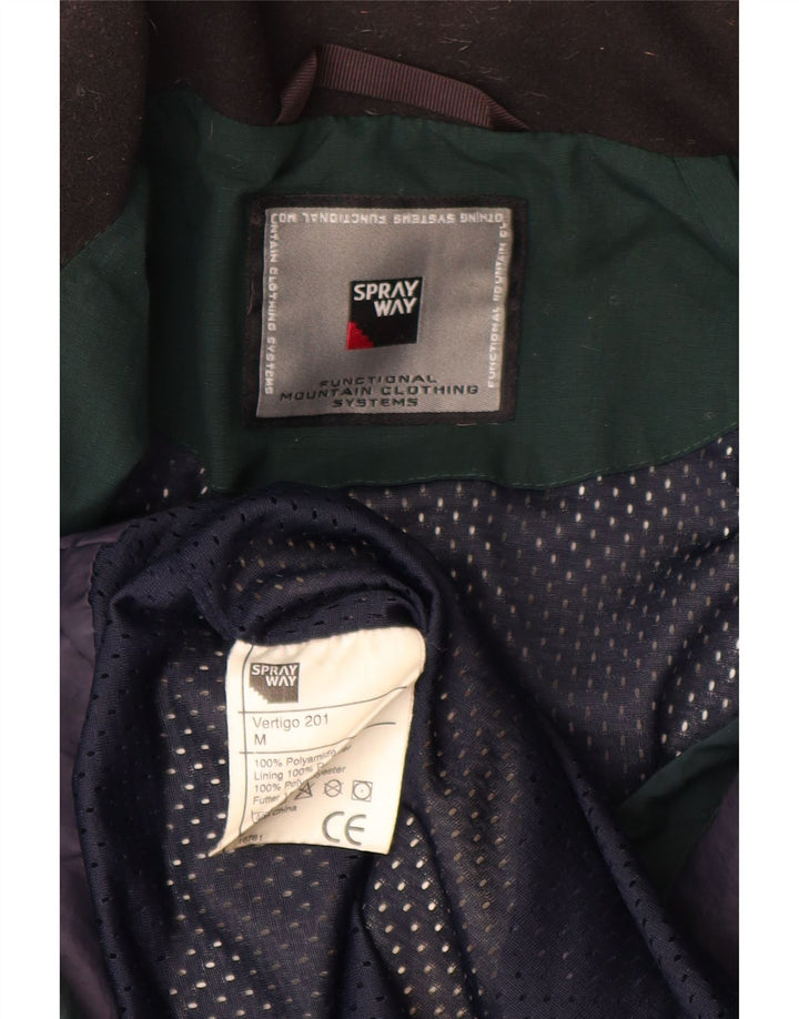 SPRAYWAY Chaqueta impermeable con capucha para hombre UK 38 Poliamida verde medio