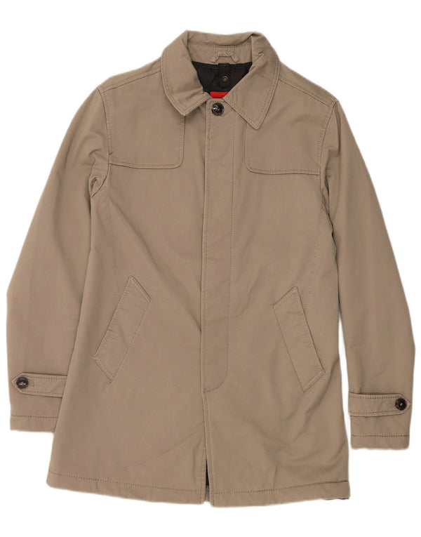 Zara Hombre Abrigo UK 36 Pequeño Algodón Beige