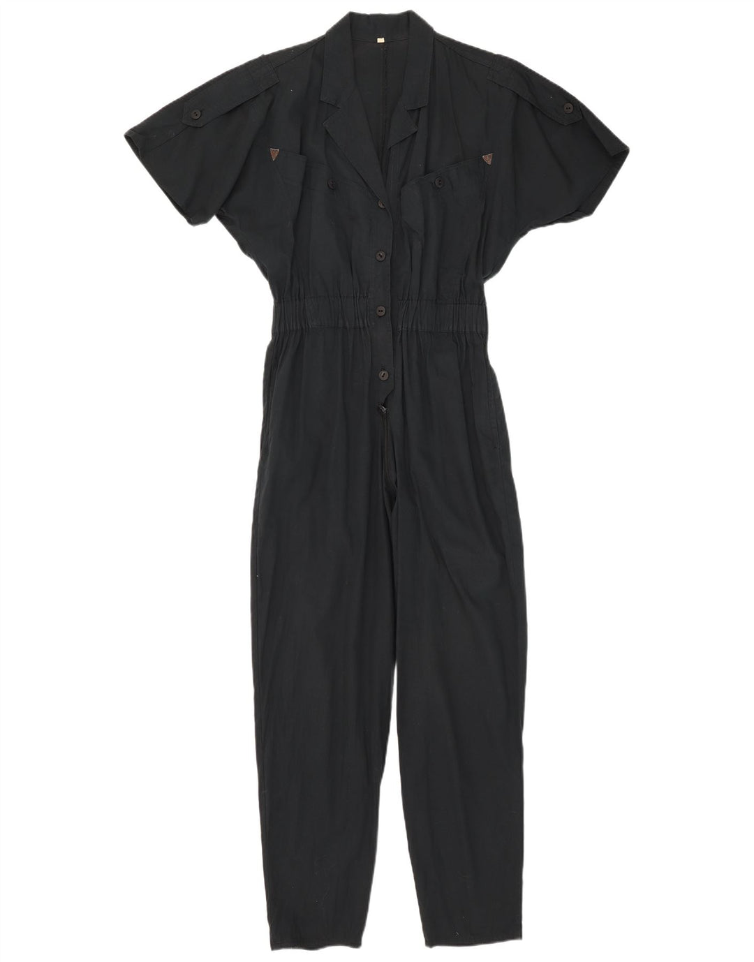 Mono vintage para mujer IT 42 Algodón azul marino medio