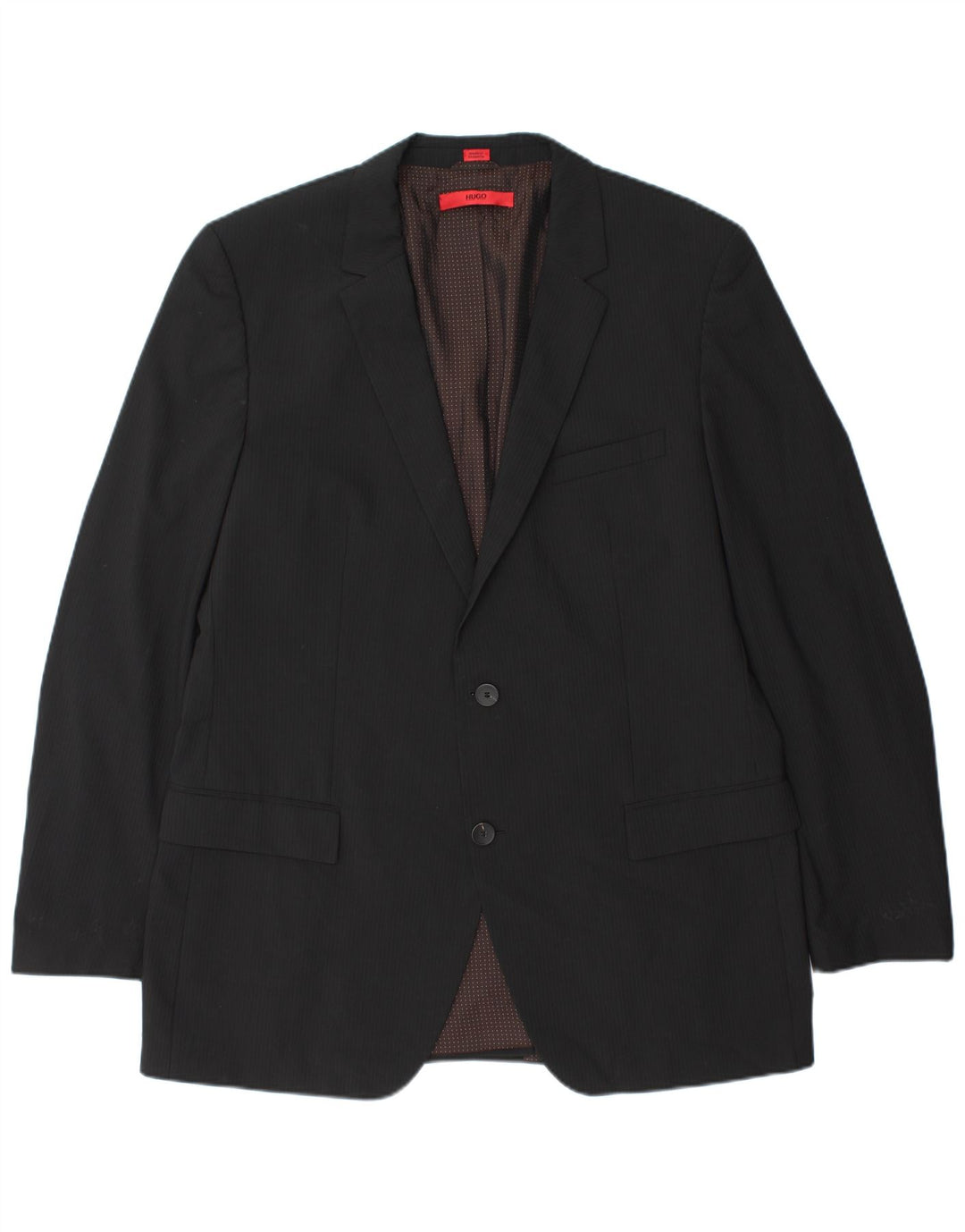 Hugo Boss Chaqueta tipo blazer de 2 botones para hombre UK 44 2XL Lana negra a rayas