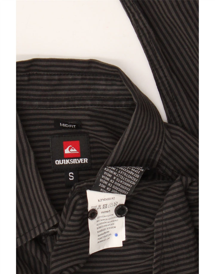 Quiksilver Camisa Mid Fit De Algodón A Rayas Gris Pequeño Para Hombre