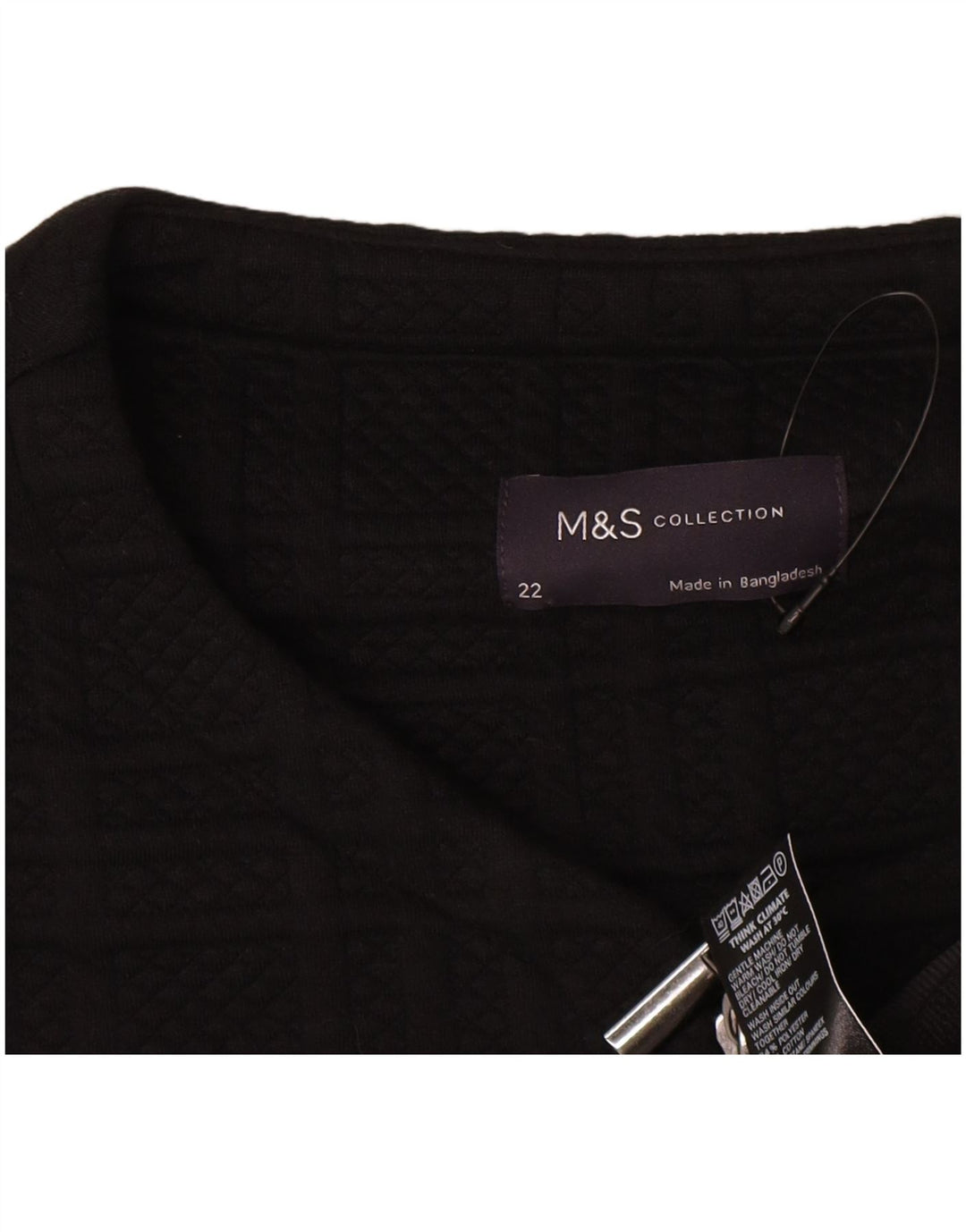 Marks & Spencer Chaqueta tipo blazer con cremallera completa para mujer UK 22 3XL Black Check