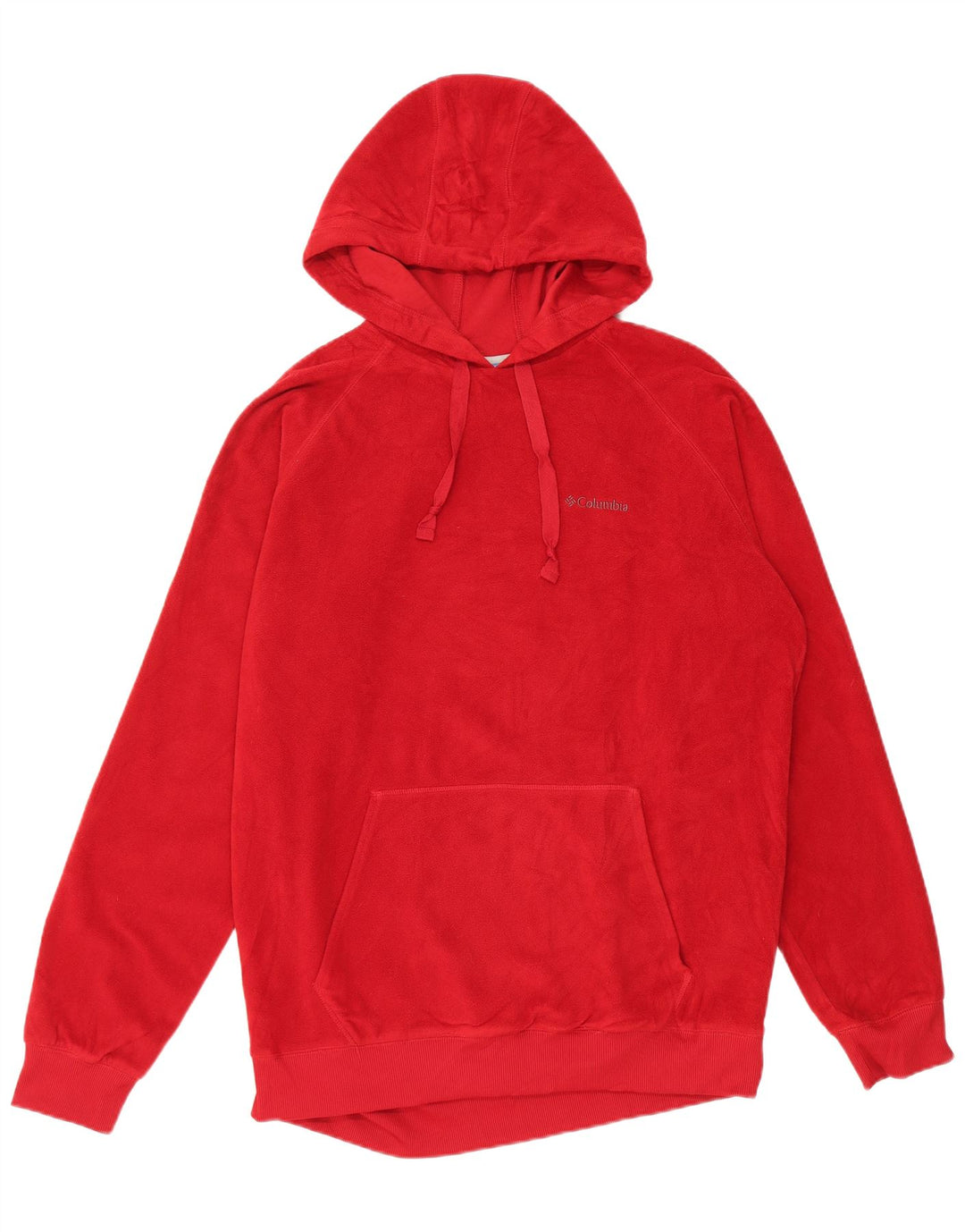 Columbia - Jersey de forro polar con capucha para hombre, poliéster rojo grande