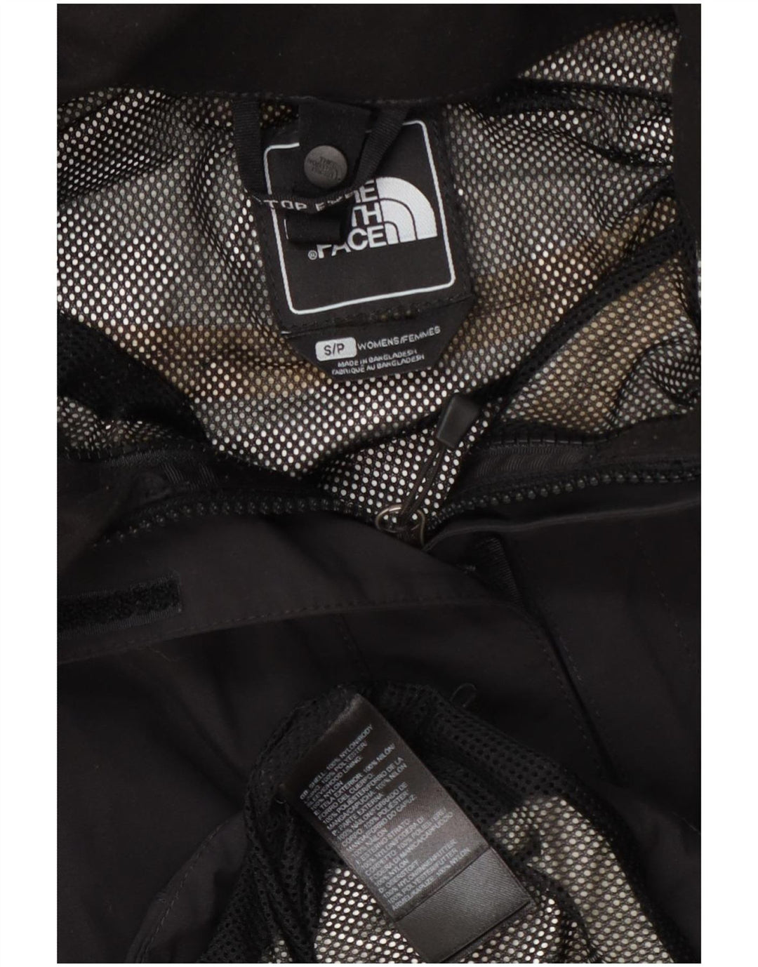 The North Face Chaqueta impermeable con capucha para mujer UK 10 Small Black Nylon