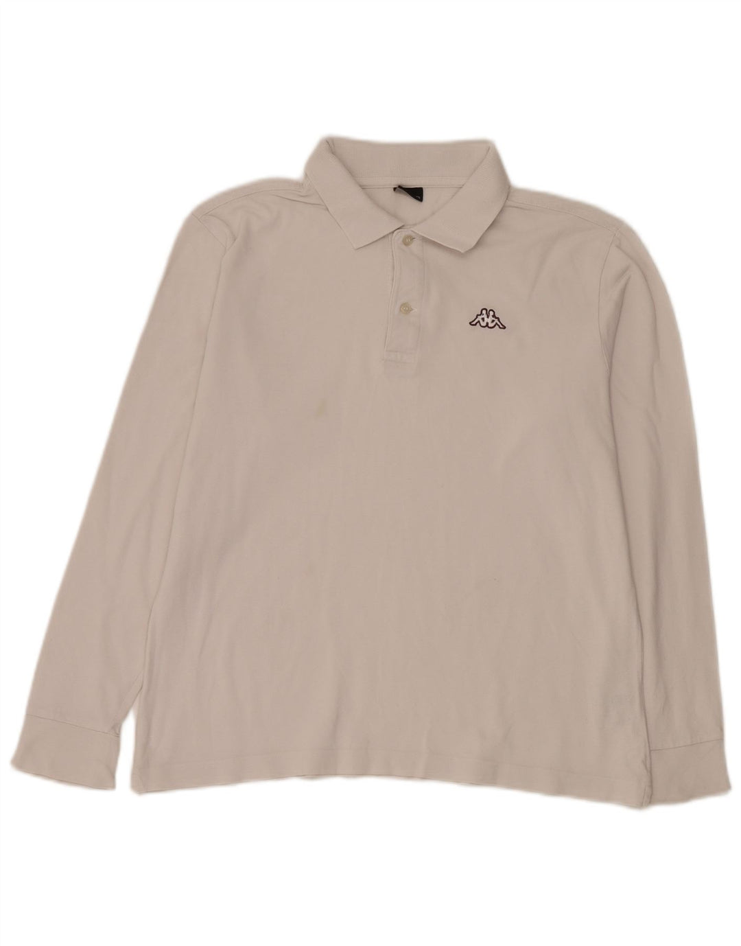 Kappa Polo De Manga Larga De Algodón Blanco Mediano Hombre
