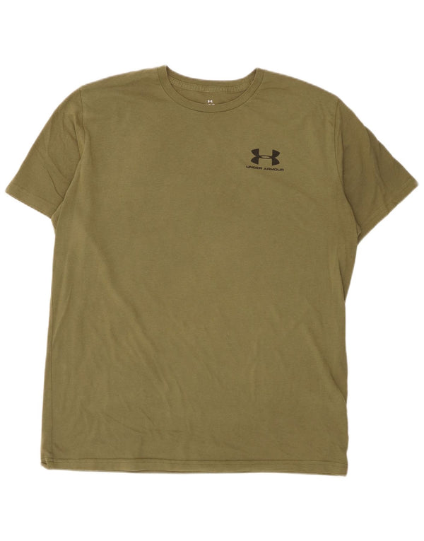 Under Armour Camiseta para hombre Top Large Khaki Cotton