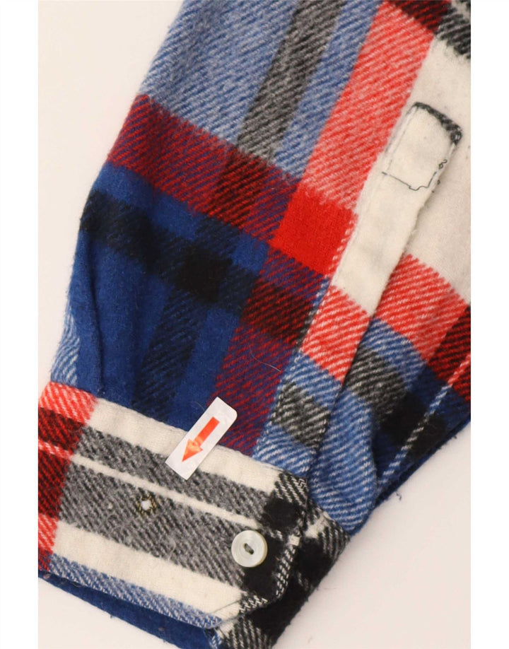 Camisa de franela vintage para hombre XL Blue Check