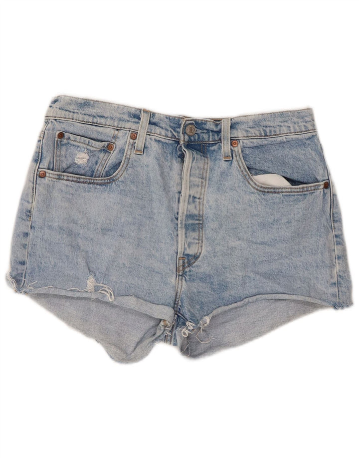 LEVI'S Mujer 501 Shorts De Mezclilla W31 Algodón Azul Medio